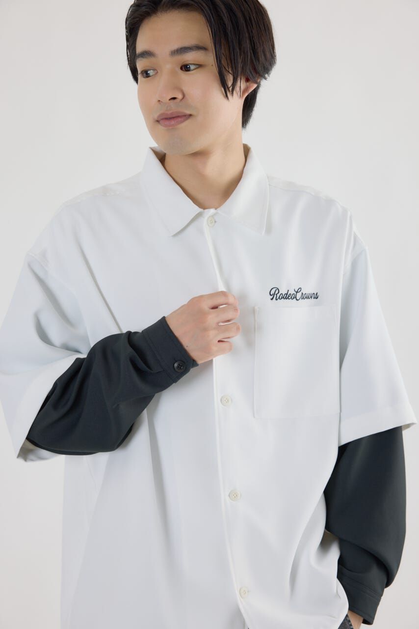 RODEO CROWNS「バックロゴレイヤードシャツ」|シャツ・ブラウス|