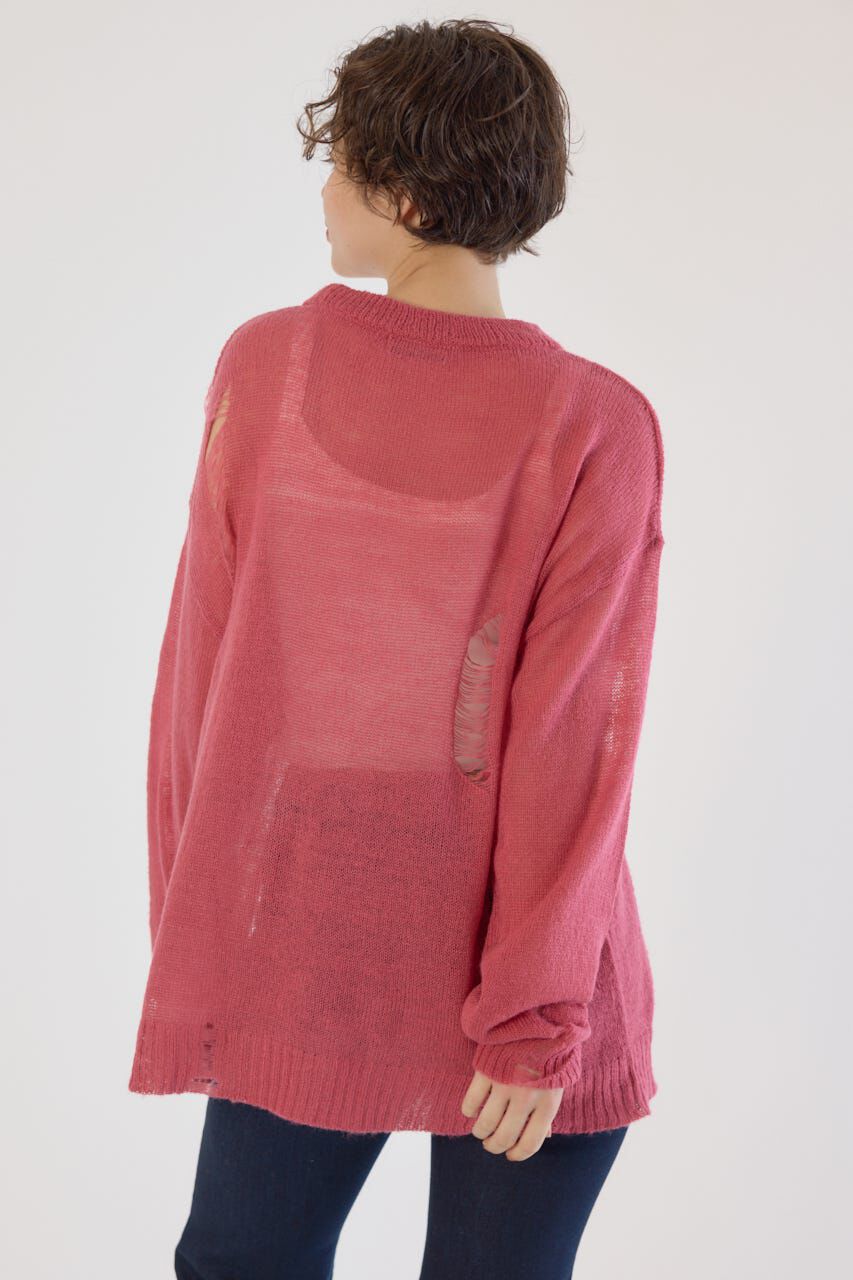 RODEO CROWNS「メッセージダメージニットトップス」|ニット・セーター|