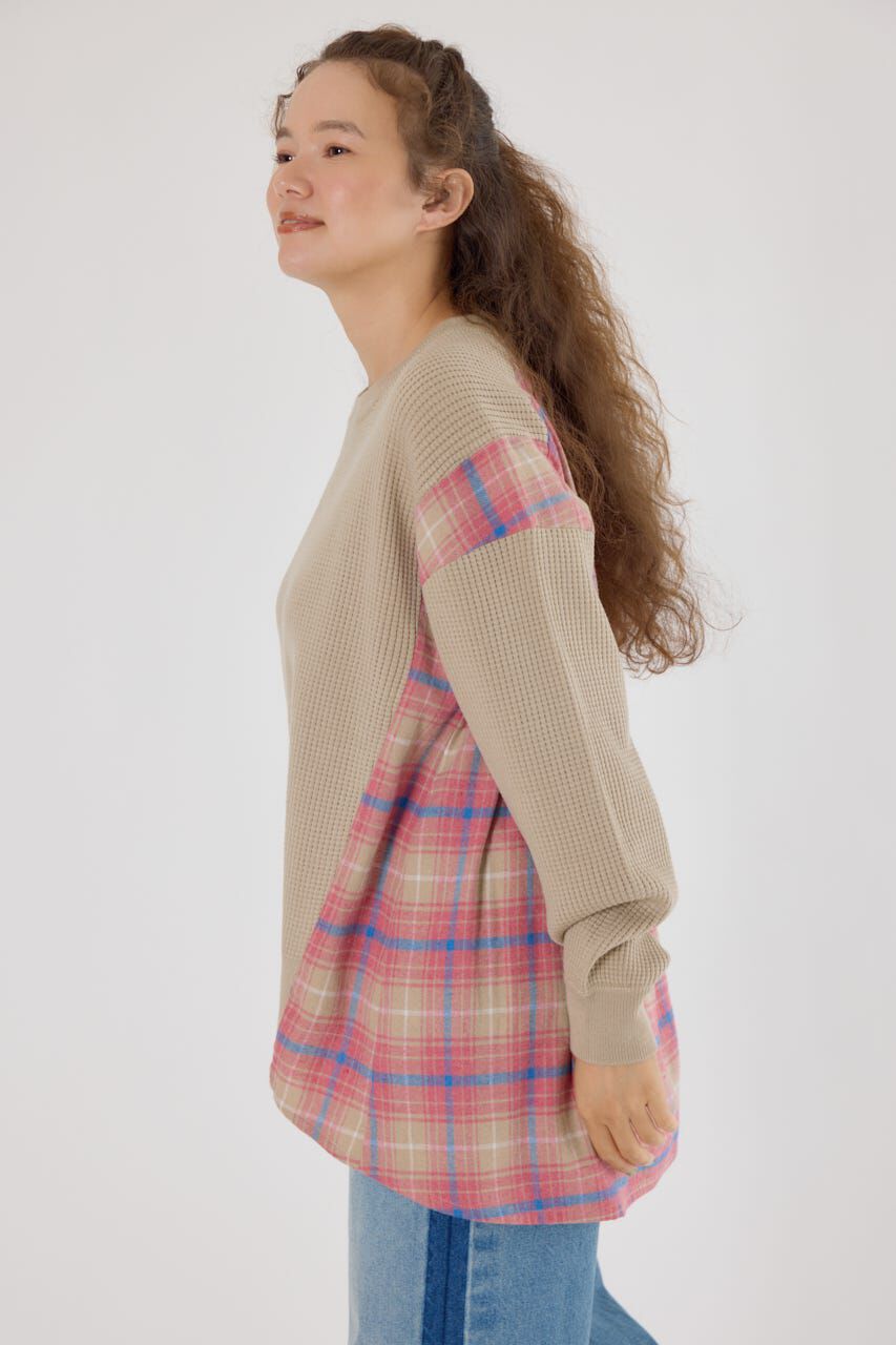 RODEO CROWNS「チェックドッキングトップス」|ニット・セーター|