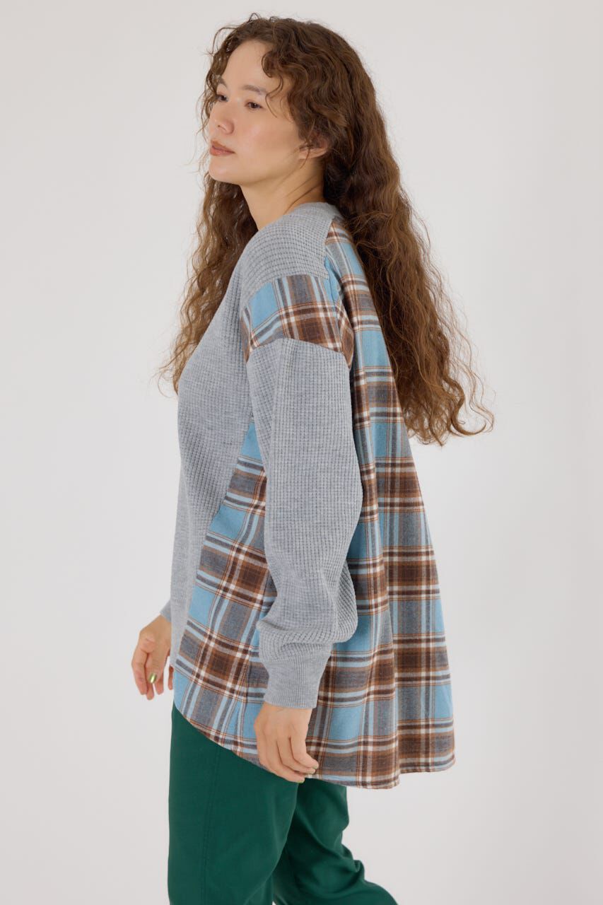 RODEO CROWNS「チェックドッキングトップス」|ニット・セーター|