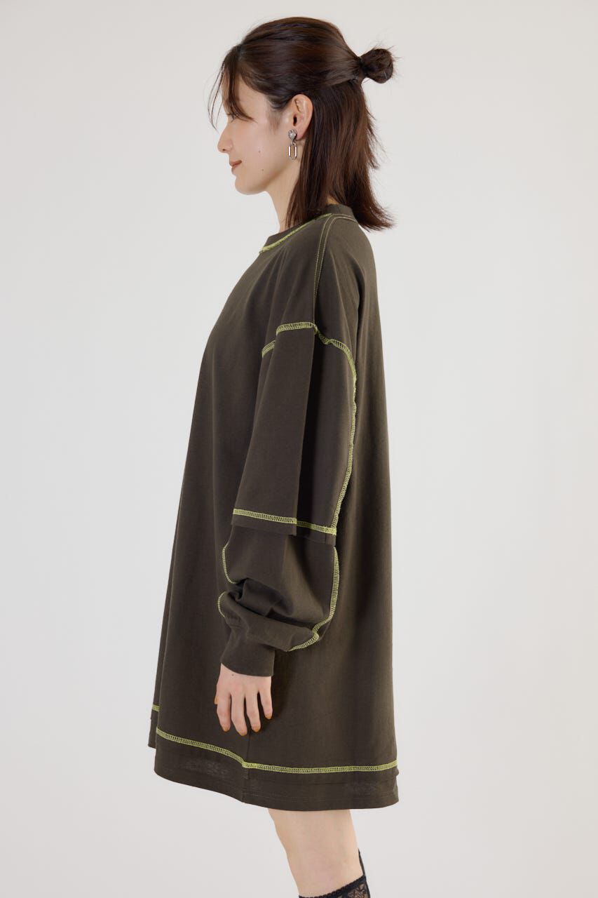 RODEO CROWNS「カラーステッチレイヤードワンピース」|ワンピース|