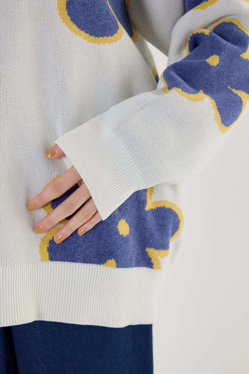 RODEO CROWNS「フラワーモールニットトップス」|ニット・セーター|