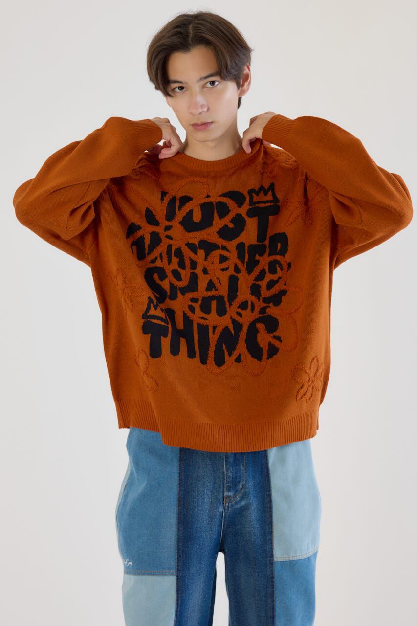 RODEO CROWNS「レタリングフラワーパイルニット」|ニット・セーター|