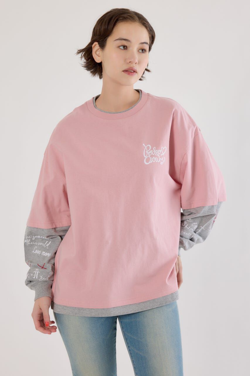 RODEO CROWNS「ハートフェイクレイヤードトップス」|Tシャツ・カットソー|