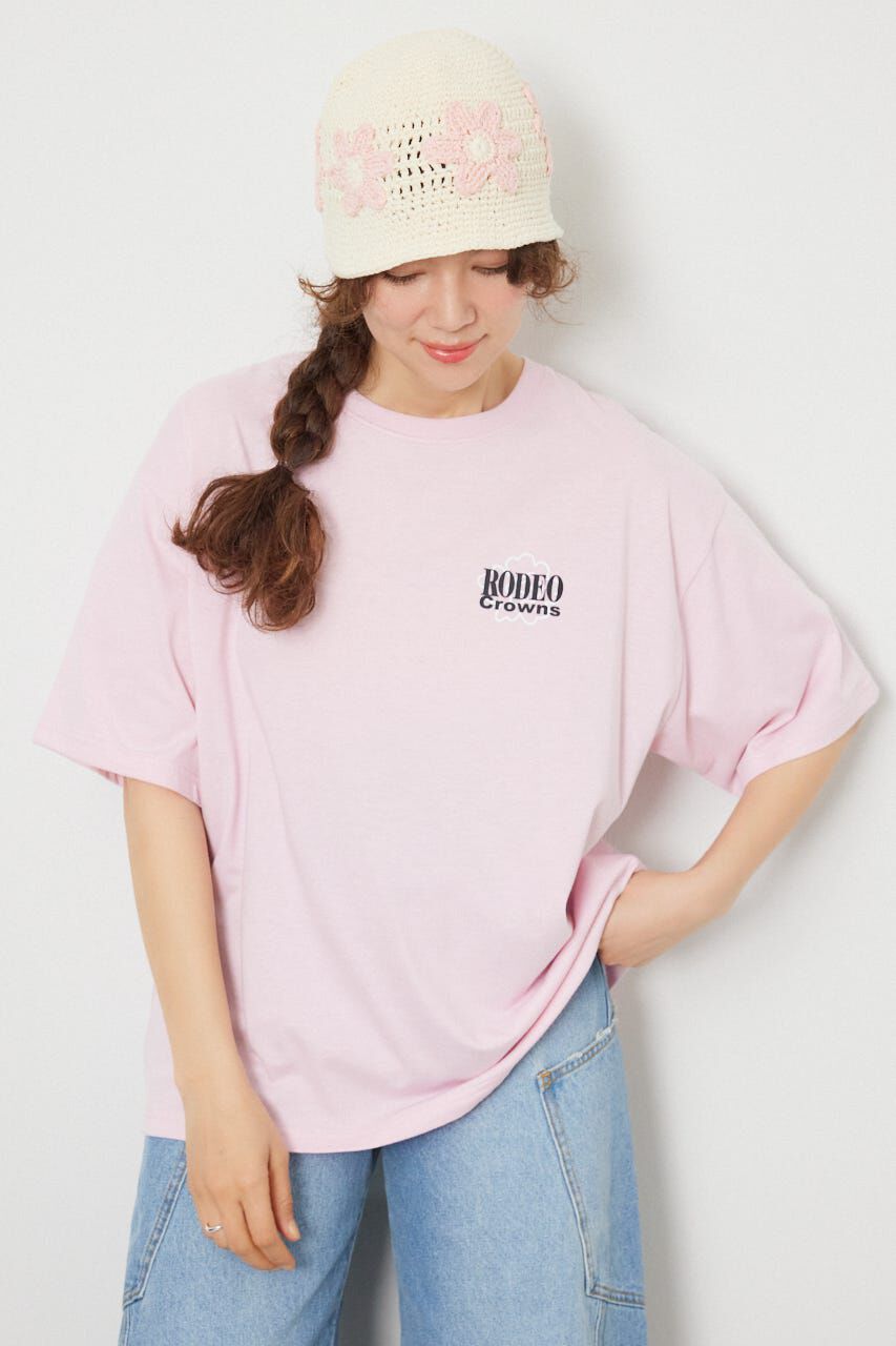 RODEO CROWNS「Flower Bloom Embroidery Tシャツ」|Tシャツ・カットソー|L/PNK1