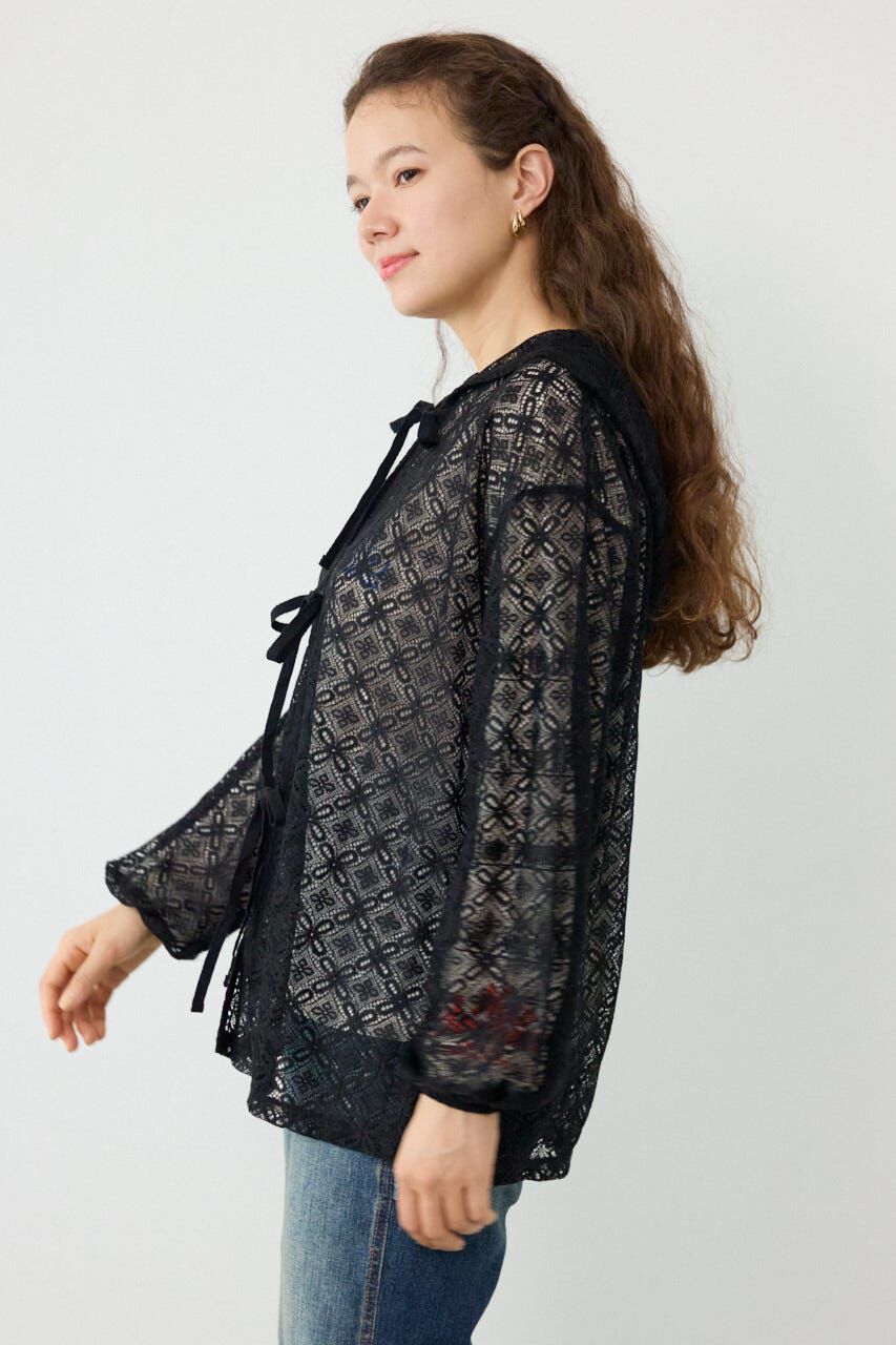 RODEO CROWNS「メッシュフーディカーディガン」|カーディガン|