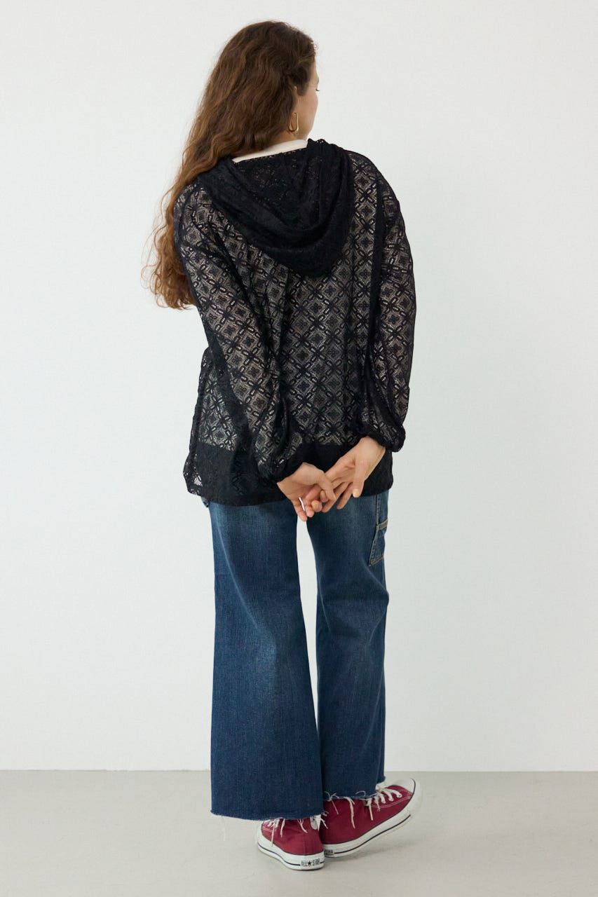 RODEO CROWNS「メッシュフーディカーディガン」|カーディガン|