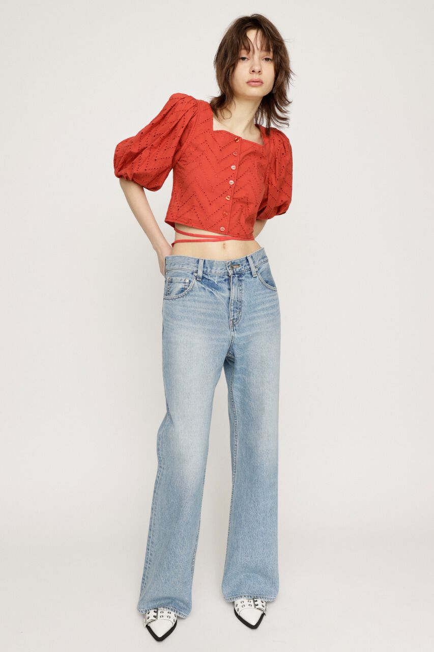 SLY「FRONT BUTTON LACE PUFF トップス」|シャツ・ブラウス|