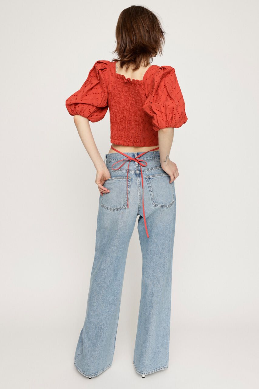 SLY「FRONT BUTTON LACE PUFF トップス」|シャツ・ブラウス|