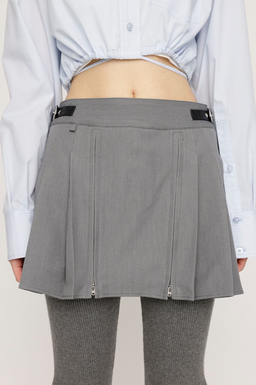 SLY「OPEN ZIP PLEATS ショートスカート」|スカート|