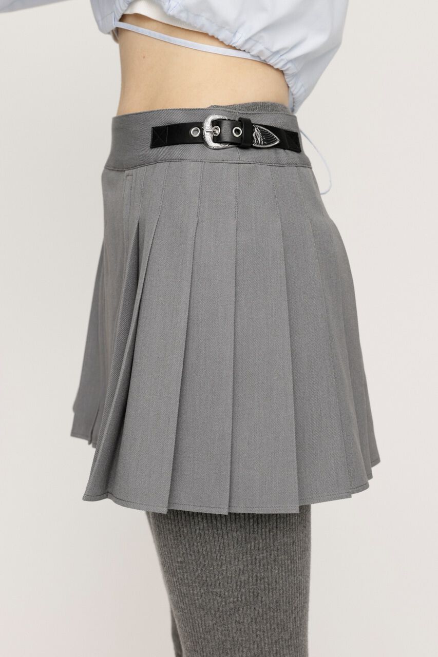 SLY「OPEN ZIP PLEATS ショートスカート」|スカート|