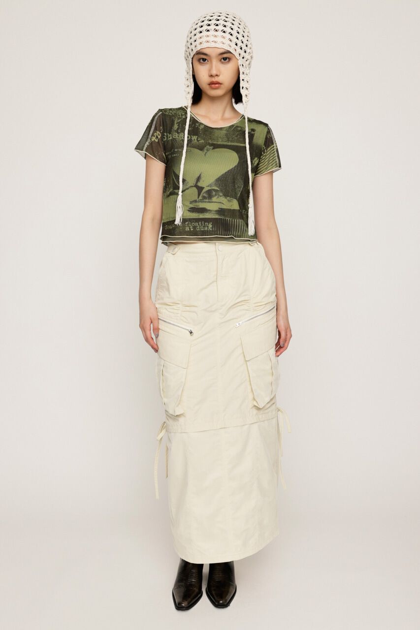 SLY「MESH DOCKING MILITALY スカート」|スカート|