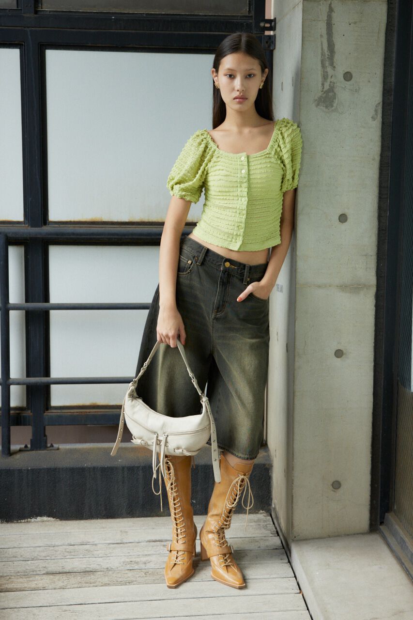 SLY「FRILL PUFF CUT トップス」|Tシャツ・カットソー|