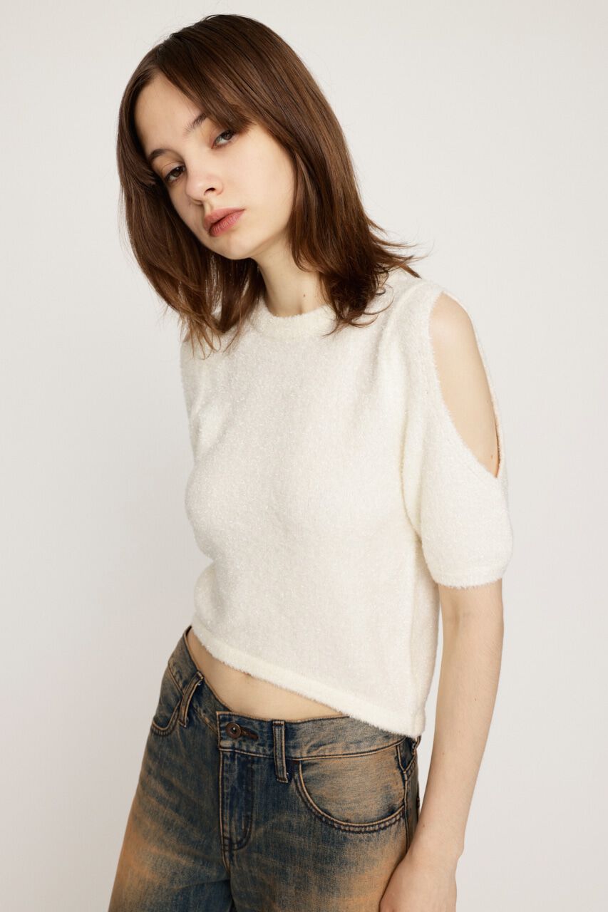 SLY「SHAGGY CUTOUT トップス」|ニット・セーター|