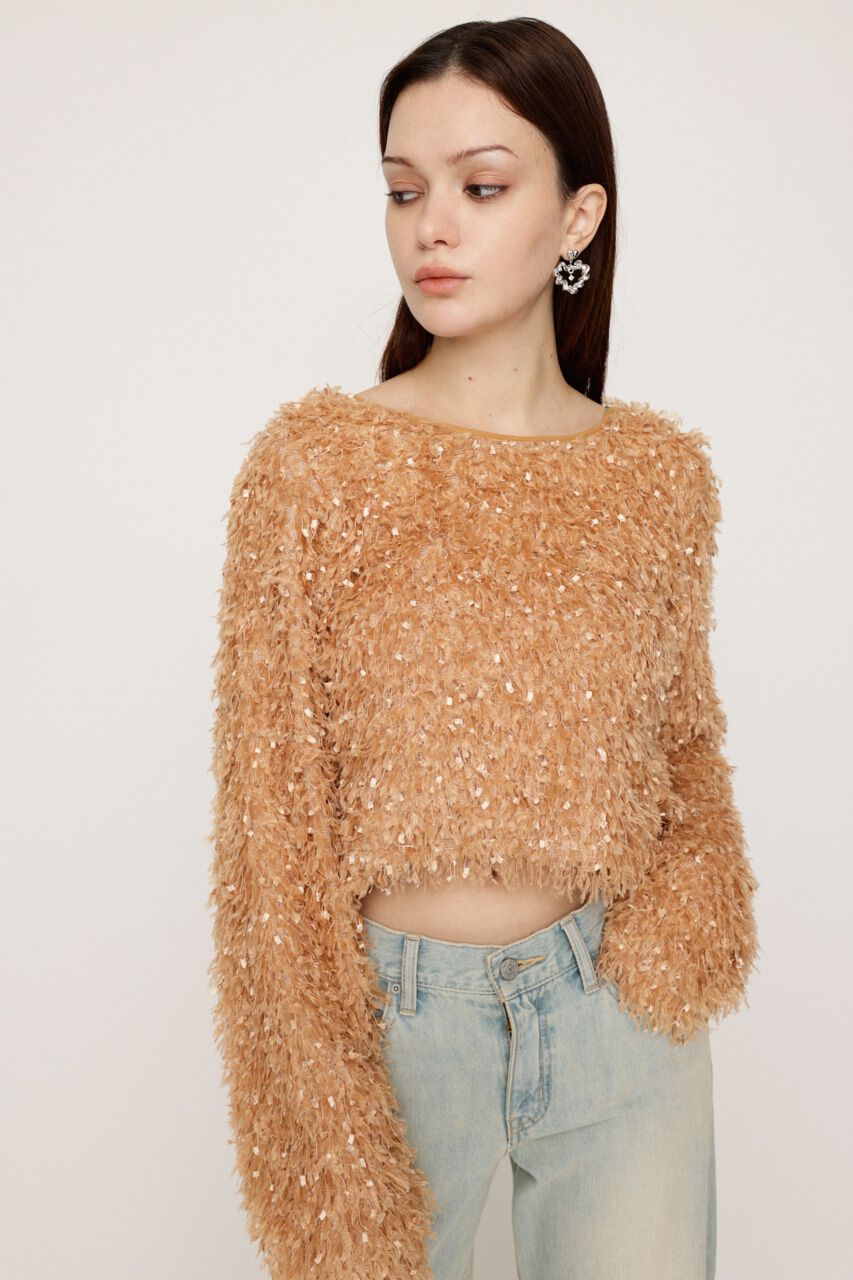 SLY「2WAY SHAGGY YARN トップス」|Tシャツ・カットソー|