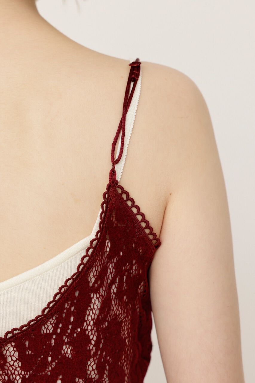 SLY「FROCKY LACE RIBBON トップス」|キャミソール|