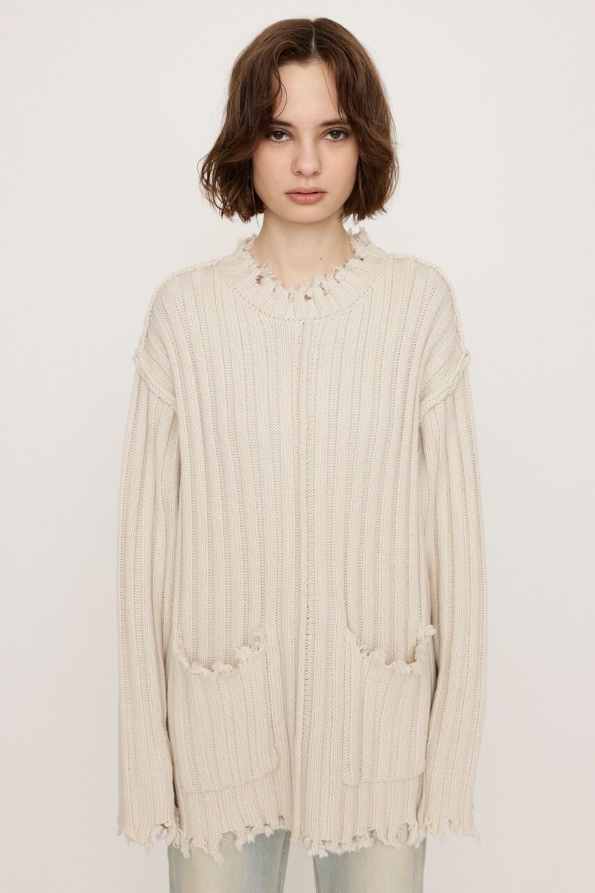 SLY「DAMAGED LG トップス」|ニット・セーター|