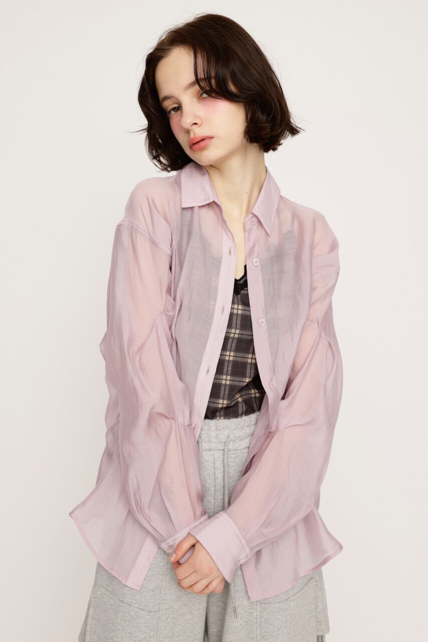 SLY「SHEER TUCKED シャツ」|シャツ・ブラウス|