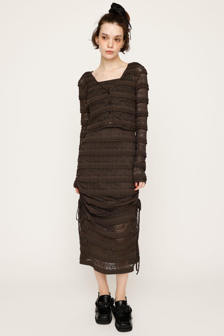 SLY「FRONT BUTTON LACE 2P ロングワンピース」|ワンピース|KHA