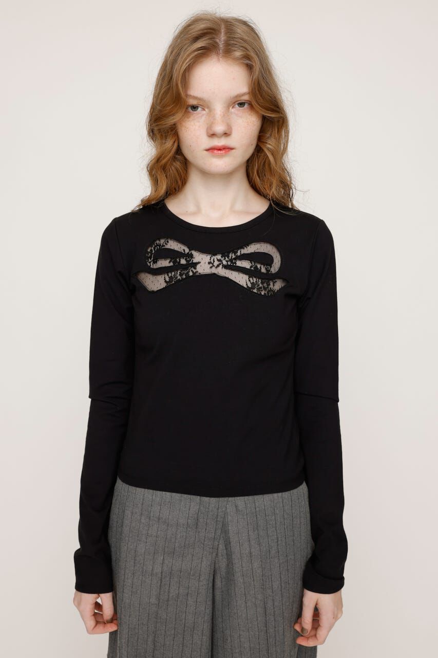 SLY「RIBBON LACE トップス」|Tシャツ・カットソー|
