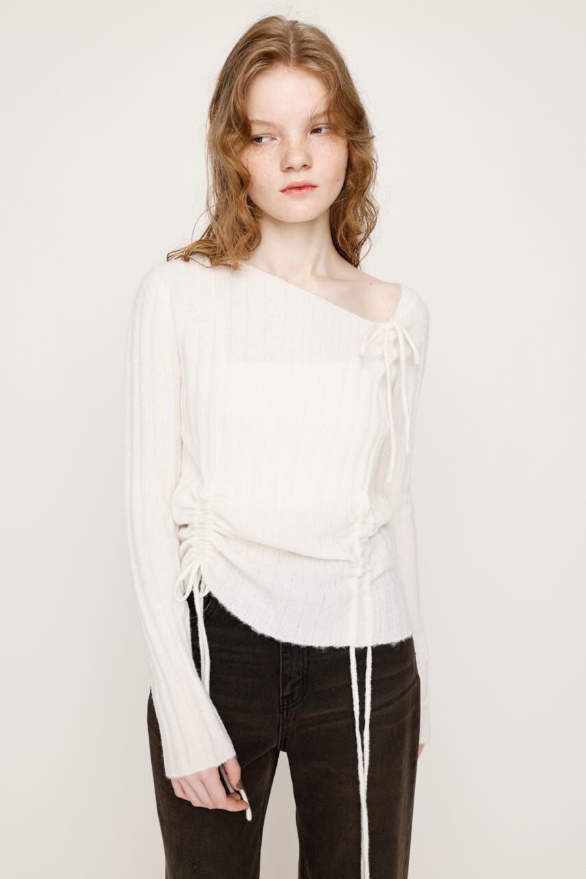 SLY「GATHER RIBBON KNIT トップス」|ニット・セーター|