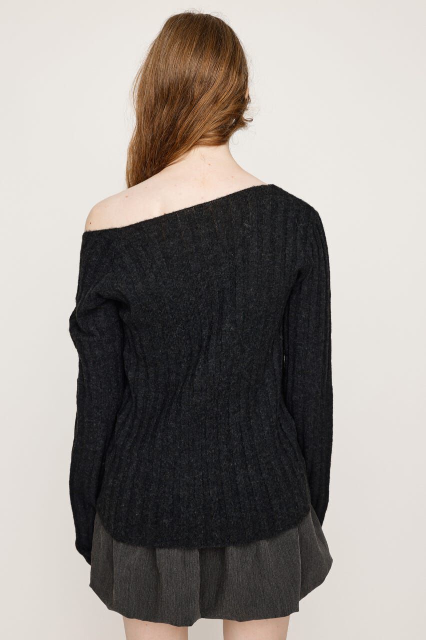 SLY「GATHER RIBBON KNIT トップス」|ニット・セーター|