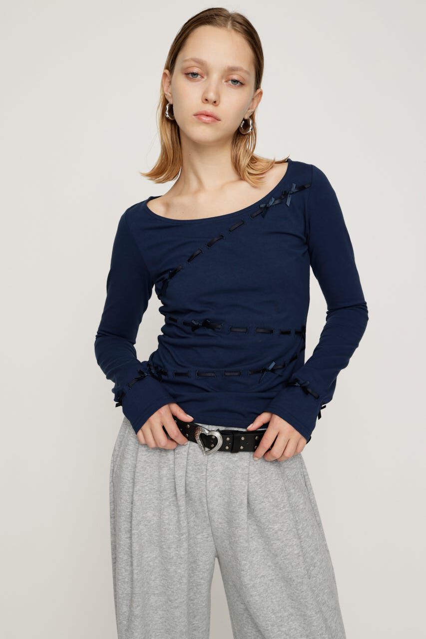 SLY「SWITCHING CUT トップス」|Tシャツ・カットソー|