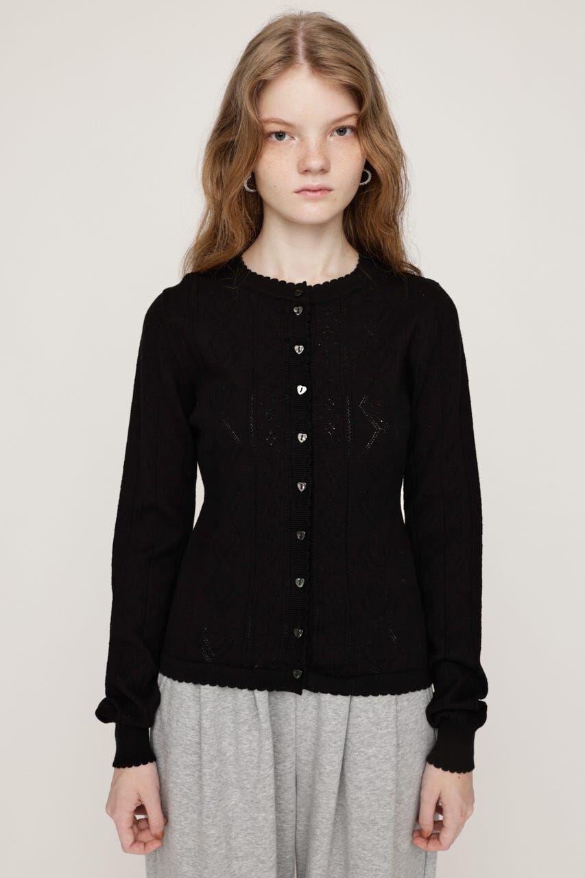 SLY「HEART CROCHET KNIT トップス」|ニット・セーター|