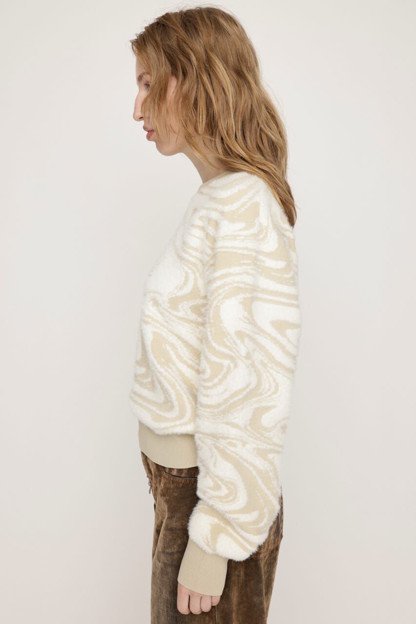 SLY「MIX SHAGGY MARBLE トップス」|ニット・セーター|