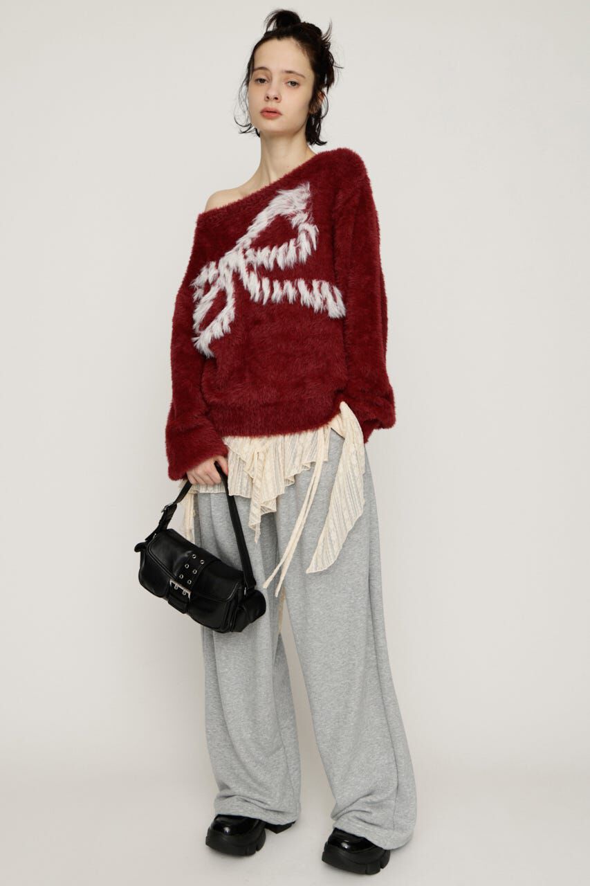 SLY「ONE SHOULDER RIBBON KNIT トップス」|ニット・セーター|