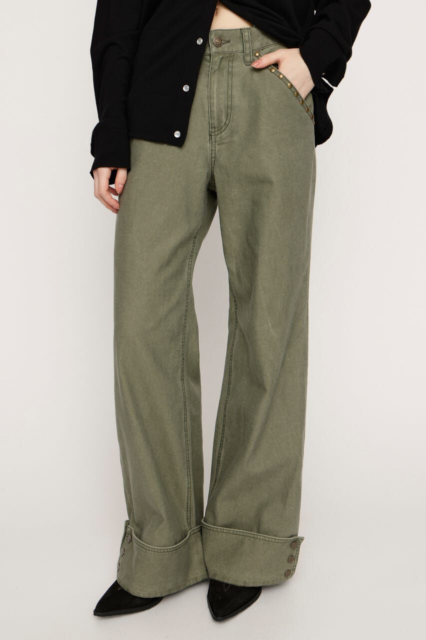 SLY「L／W STUDDED MILITALY FLARE パンツ」|その他|KHA