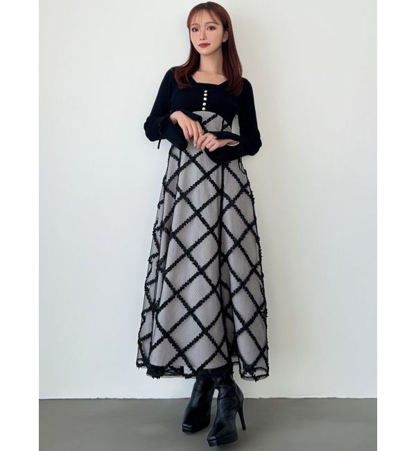 RESEXXY「ドッキングニットフレアワンピース」|ワンピース|