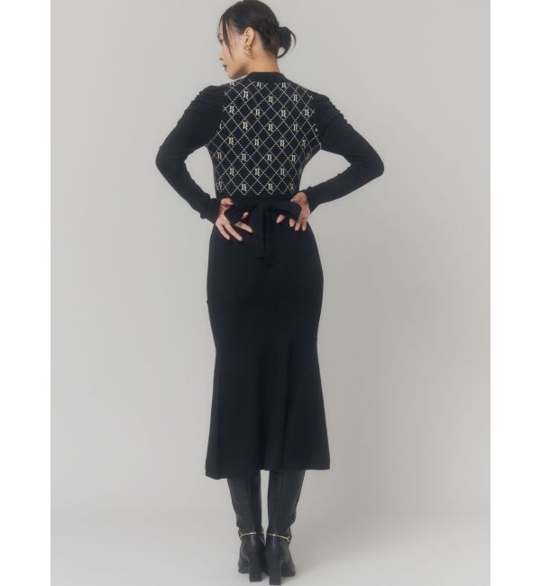 RESEXXY「チェックジャガードマーメイドニットワンピース」|ワンピース|