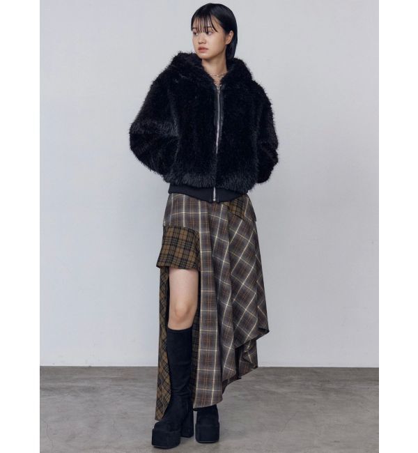 EMODA「フードフェイクファーブルゾン」|ブルゾン・スタジャン|