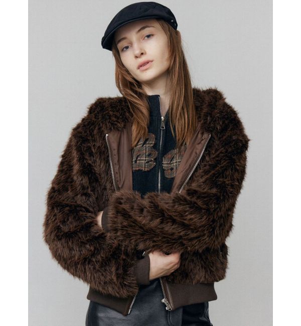 EMODA「フードフェイクファーブルゾン」|ブルゾン・スタジャン|