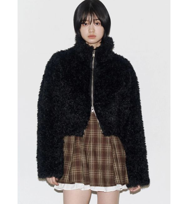 EMODA「シングルミニボアブルゾン」|ブルゾン・スタジャン|