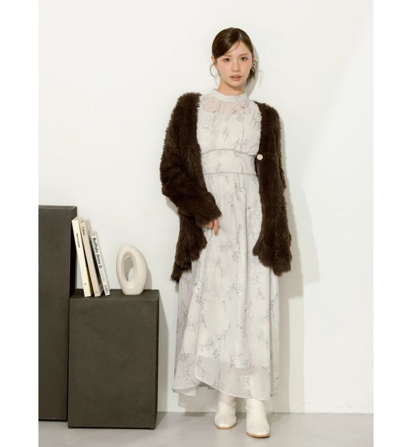 MERCURYDUO「ファーライクシャギーミドルカーディガン」|カーディガン|