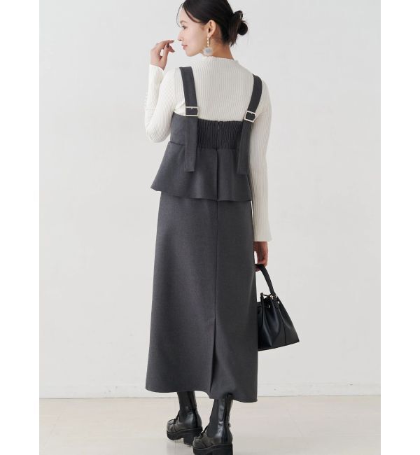 MERCURYDUO「フレアスリーブハイネックリブニット」|ニット・セーター|