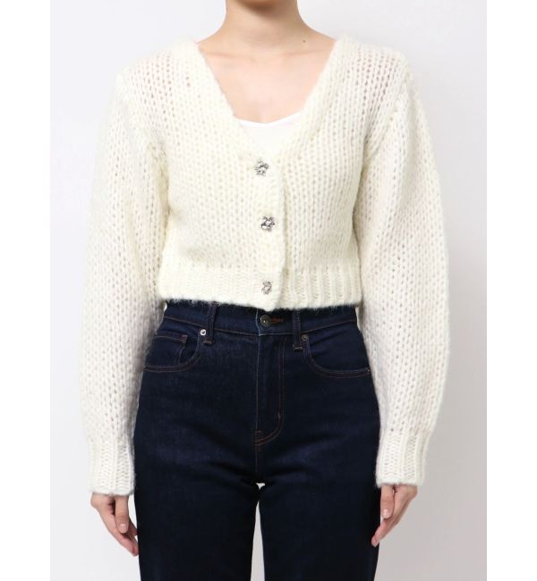 MERCURYDUO「ローゲージデザインボタンカーディガン」|カーディガン|