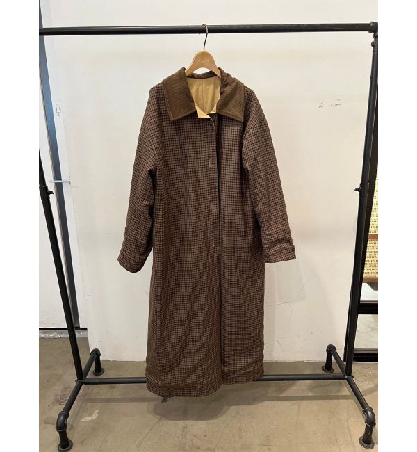 Ungrid「リバーシブルチェックロングコート」|ステンカラーコート|