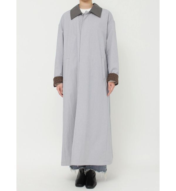 Ungrid「リバーシブルチェックロングコート」|ステンカラーコート|