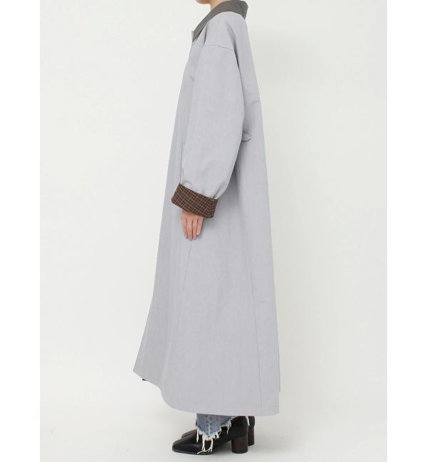 Ungrid「リバーシブルチェックロングコート」|ステンカラーコート|