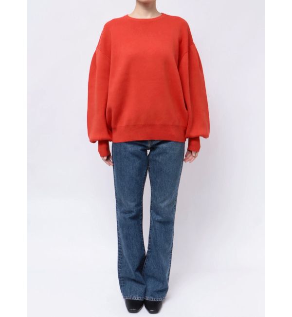 Ungrid「【WEB限定】スリーブタックスウェットライクルーズニット」|ニット・セーター|