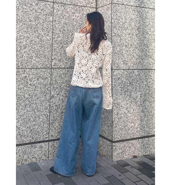 Ungrid「ラップデザインルーズデニム」|デニム|