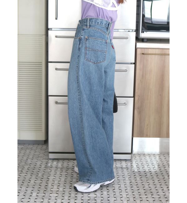 Ungrid「ラップデザインルーズデニム」|デニム|
