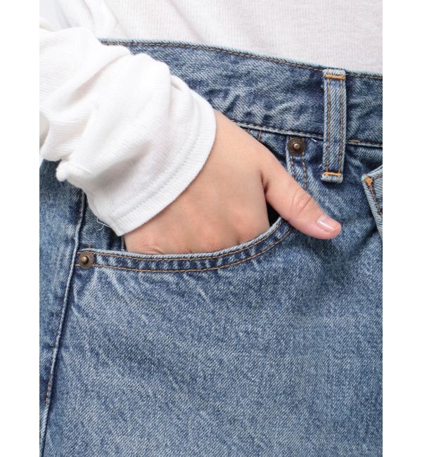 Ungrid「ラップデザインルーズデニム」|デニム|