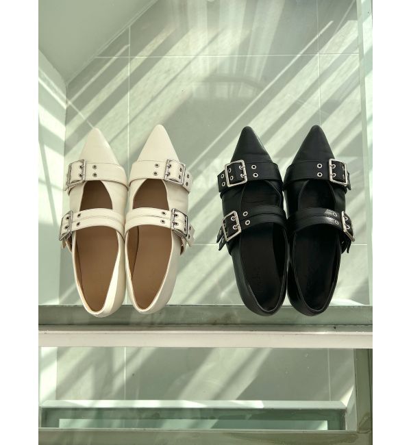 Ungrid「ベルトデザインポインテッドシューズ」|パンプス|