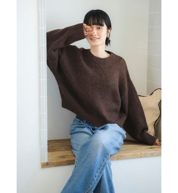 Ungrid「カラーモヘヤ混ルーズニット」|ニット・セーター|