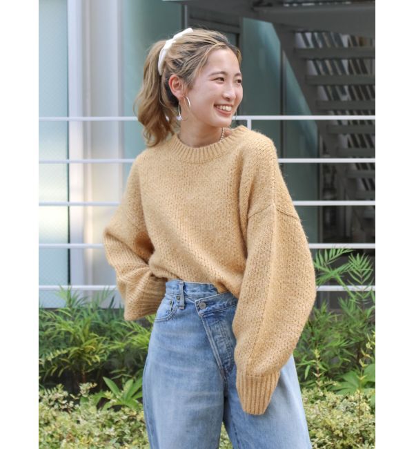 Ungrid「カラーモヘヤ混ルーズニット」|ニット・セーター|