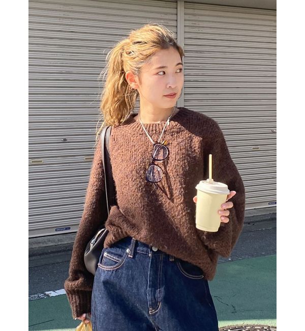 Ungrid「カラーモヘヤ混ルーズニット」|ニット・セーター|